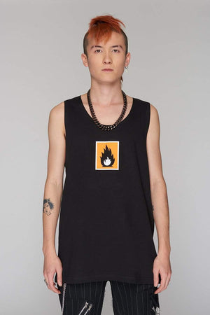 Highly Flammable Vest - Unisex-Long Clothing-Dark Fashion Clothing