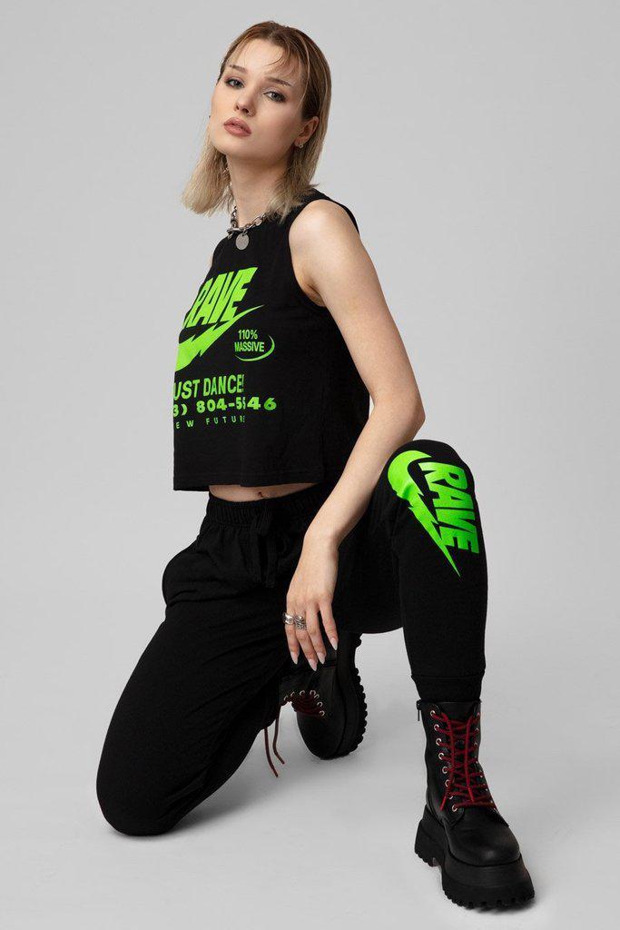 Illegal Rave - Crop Top - Unisex-Long Clothing-Dark Fashion Clothing