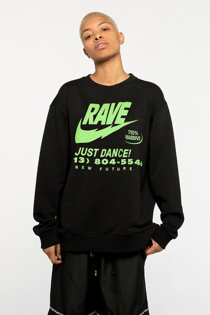 Illegal Rave Sweatshirt - Unisex-Long Clothing-Dark Fashion Clothing