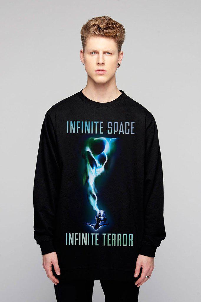 Infinite Terror Pocket Sweat - Unisex-Long Clothing-Dark Fashion Clothing