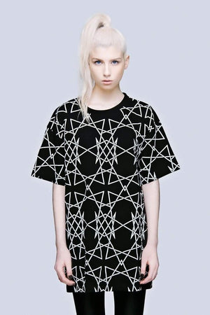 Infinity Black T-Shirt - Unisex-Long Clothing-Dark Fashion Clothing