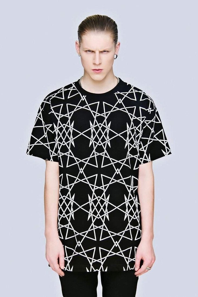 Infinity Black T-Shirt - Unisex-Long Clothing-Dark Fashion Clothing