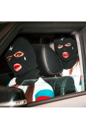 Inverted Cross Balaclava-Toxico-Dark Fashion Clothing