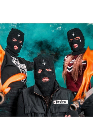 Inverted Cross Balaclava-Toxico-Dark Fashion Clothing