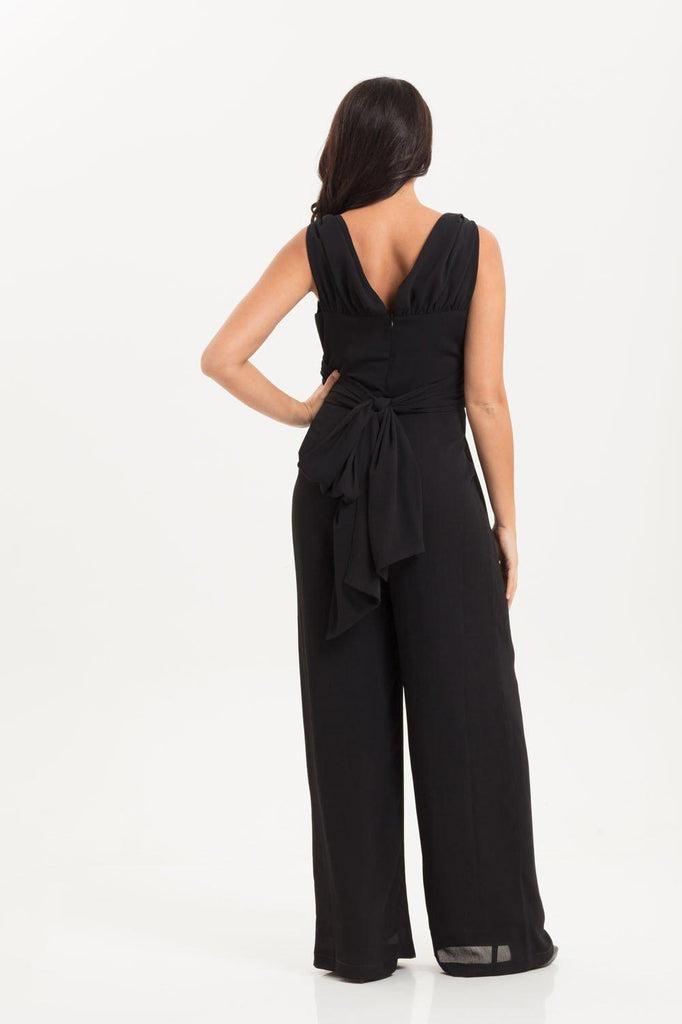 Isla Black Jumpsuit-Voodoo Vixen-Dark Fashion Clothing