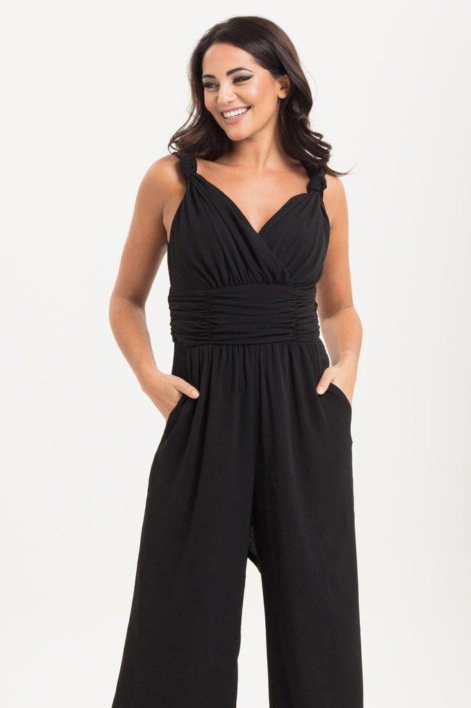 Isla Black Jumpsuit-Voodoo Vixen-Dark Fashion Clothing