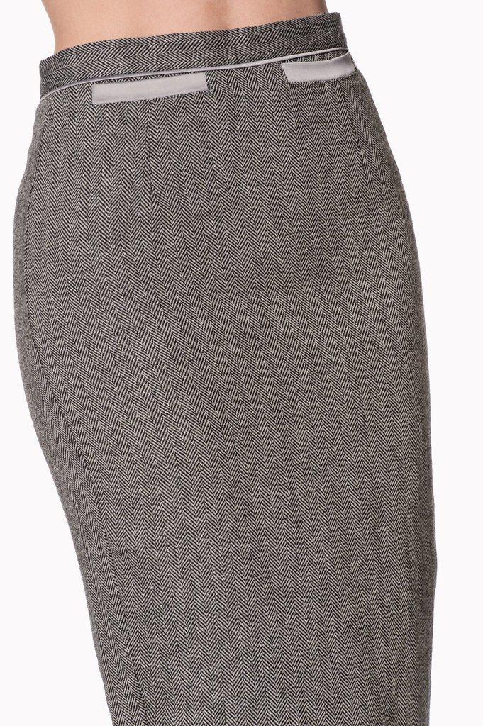 Izzy Plus Size Pencil Skirt-Banned-Dark Fashion Clothing