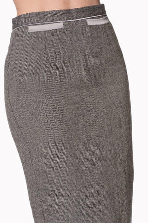 Izzy Plus Size Pencil Skirt-Banned-Dark Fashion Clothing