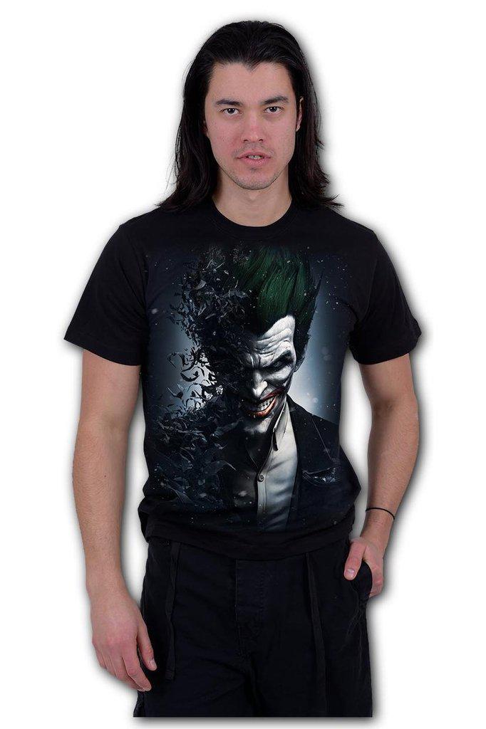 Joker - Arkham Origins - T-Shirt Black-Spiral-Dark Fashion Clothing