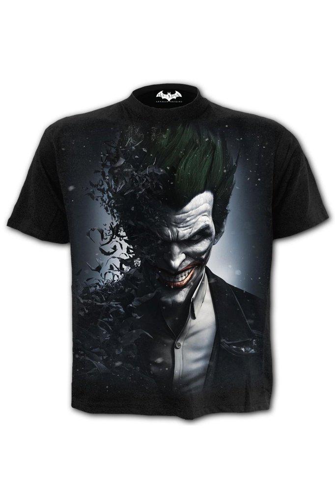 Joker - Arkham Origins - T-Shirt Black-Spiral-Dark Fashion Clothing