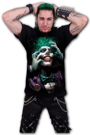 Joker Freak - T-Shirt Black-Spiral-Dark Fashion Clothing