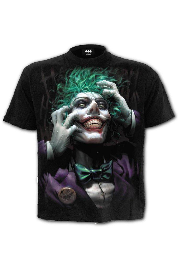 Joker Freak - T-Shirt Black-Spiral-Dark Fashion Clothing