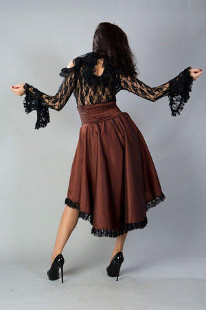 Julia High Low Skirt In Taffeta-Burleska-Dark Fashion Clothing