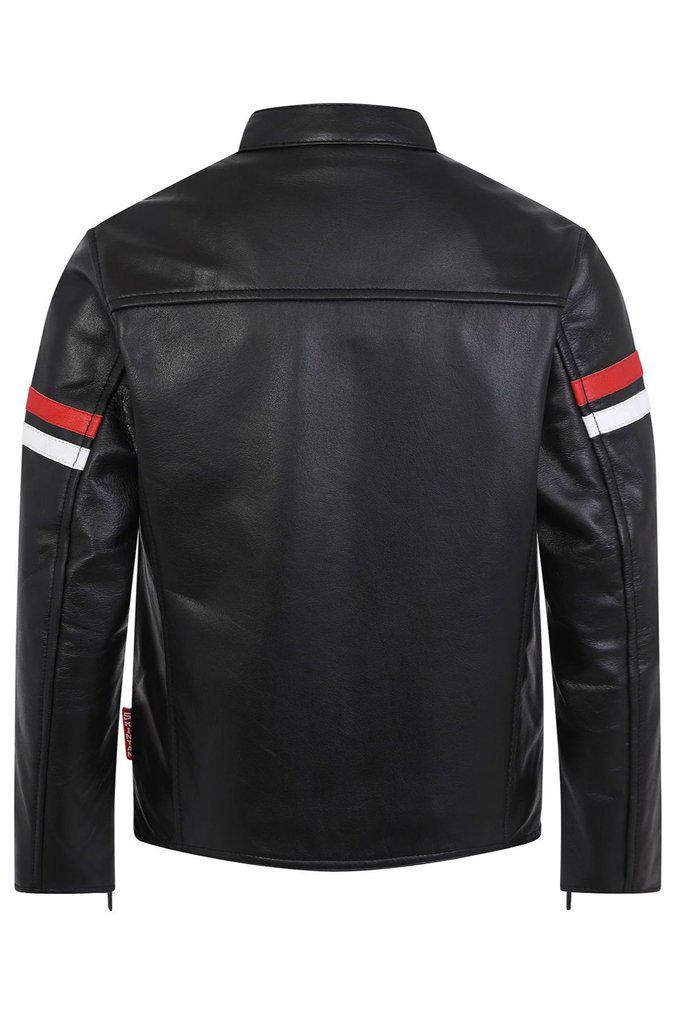 Kane Children’s Leather Biker Jacket-Skintan Leather-Dark Fashion Clothing