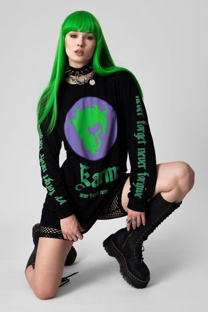 Karma - Long Sleeve - Unisex-Long Clothing-Dark Fashion Clothing