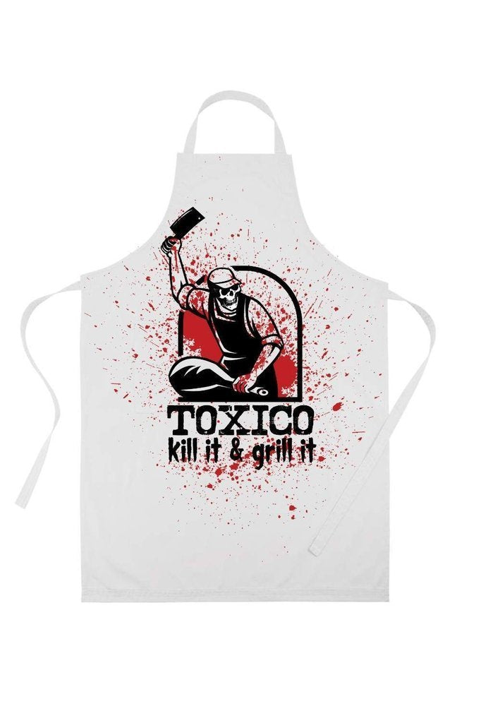 Kill It & Grill It Apron-Toxico-Dark Fashion Clothing