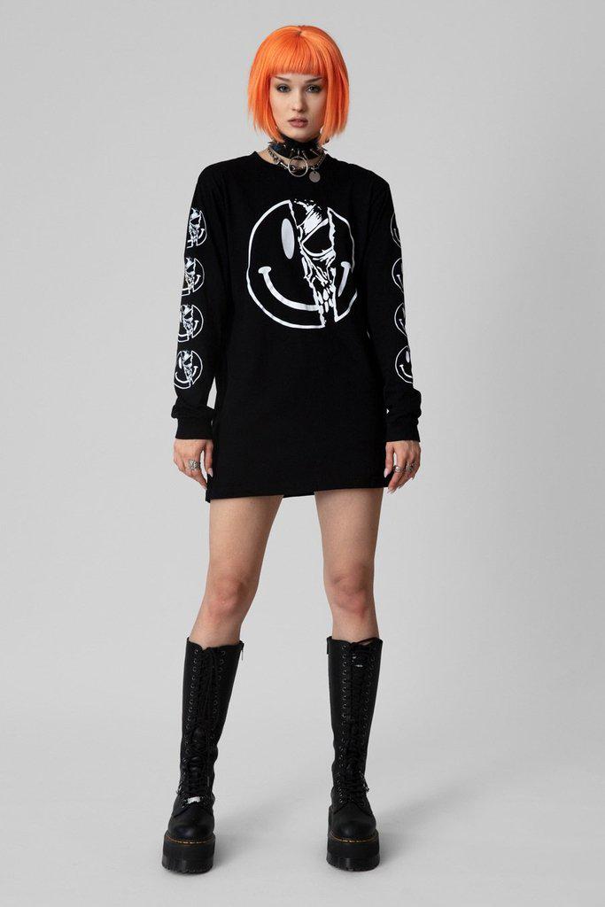 Killer Smiley - Long Sleeve - Unisex-Long Clothing-Dark Fashion Clothing