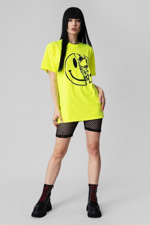 Killer Smiley - T-shirt - Unisex-Long Clothing-Dark Fashion Clothing