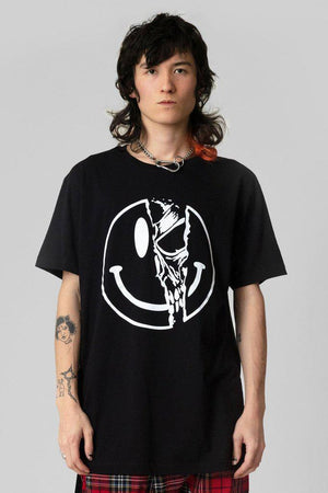 Killer Smiley - T-shirt - Unisex-Long Clothing-Dark Fashion Clothing