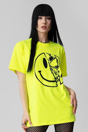 Killer Smiley - T-shirt - Unisex-Long Clothing-Dark Fashion Clothing