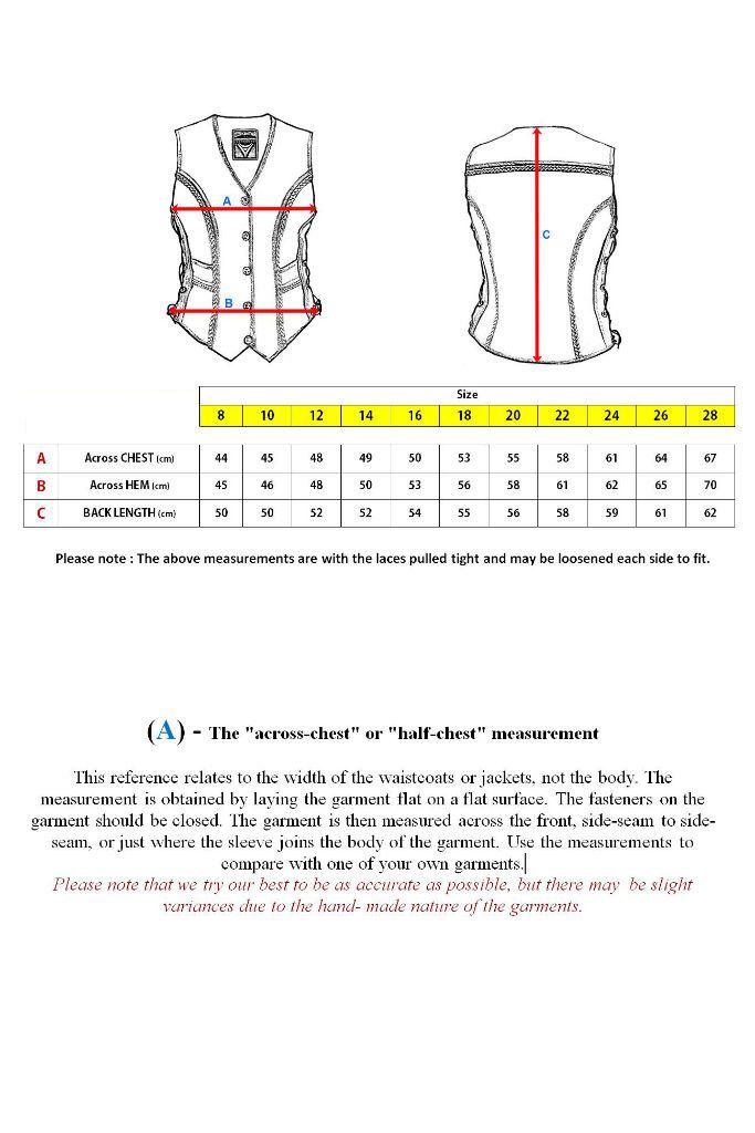 Ladies Leather Biker Vest - Eve-Skintan Leather-Dark Fashion Clothing