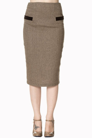 Lady Luck Pencil Skirt-Banned-Dark Fashion Clothing