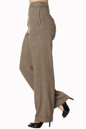 Lady Luck Wide Leg Trouser-Banned-Dark Fashion Clothing