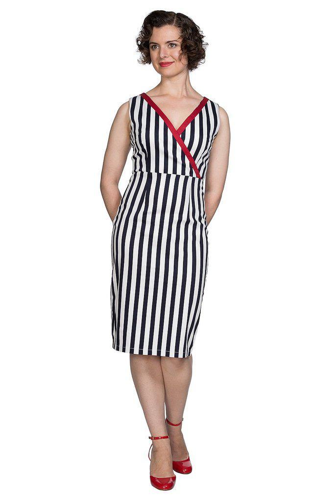 Land Ahoy Pencil Dress-Banned-Dark Fashion Clothing