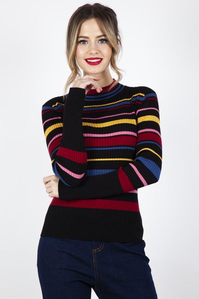 Leah Turtle Neck Sweater-Voodoo Vixen-Dark Fashion Clothing