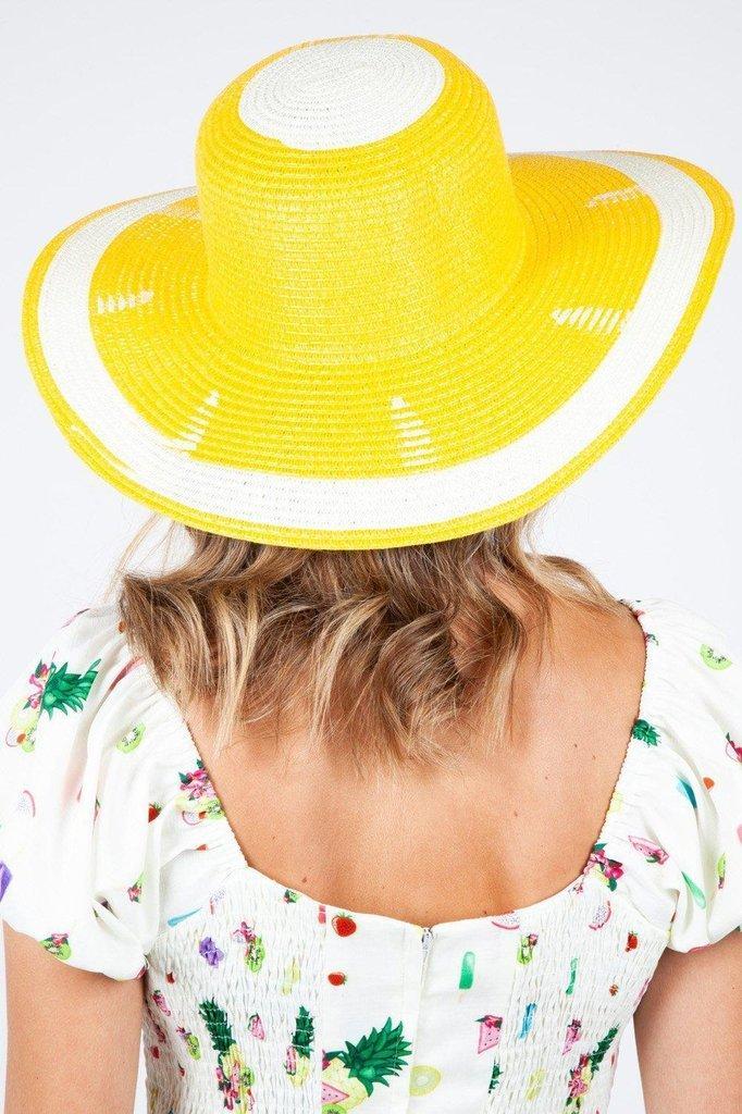 Lemon Sunhat-Voodoo Vixen-Dark Fashion Clothing