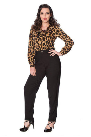Leopard Lady Blouse-Banned-Dark Fashion Clothing