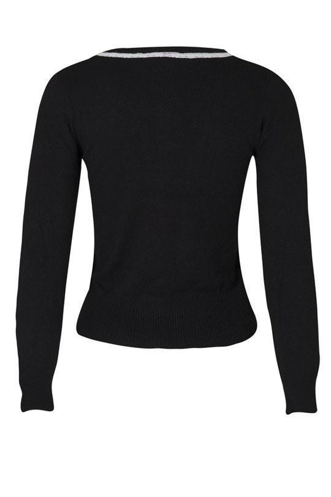 Leticia Rose Embroidery Plus Size Cardigan-Voodoo Vixen-Dark Fashion Clothing