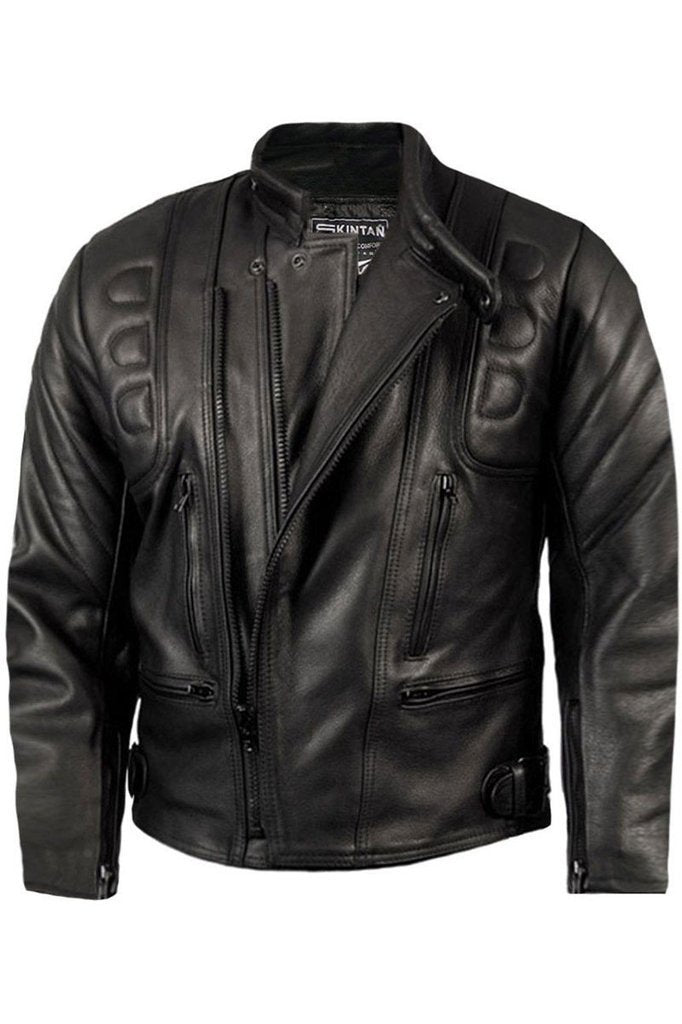 Limo Biker Jacket-Skintan Leather-Dark Fashion Clothing