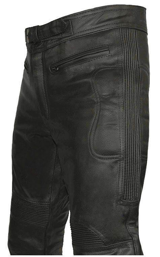 Limo Motorcycle Trousers - CE Armoured-Skintan Leather-Dark Fashion Clothing