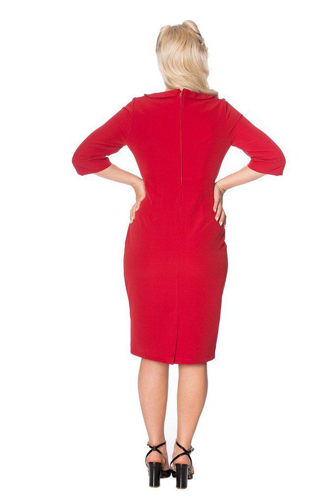 Lipstick Pencil Dress-Banned-Dark Fashion Clothing