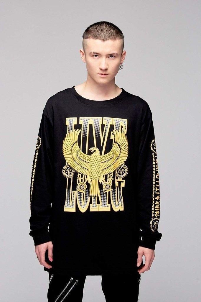 Live Long Eagle Unisex Long Sleeve T-Shirt-Long Clothing-Dark Fashion Clothing