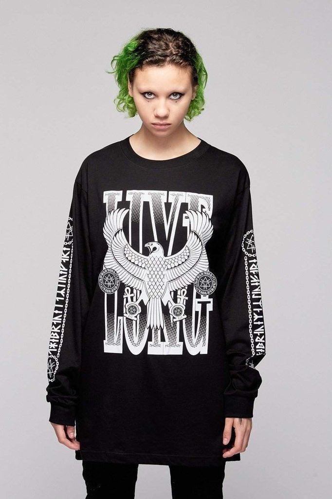 Live Long Eagle Unisex Long Sleeve T-Shirt-Long Clothing-Dark Fashion Clothing