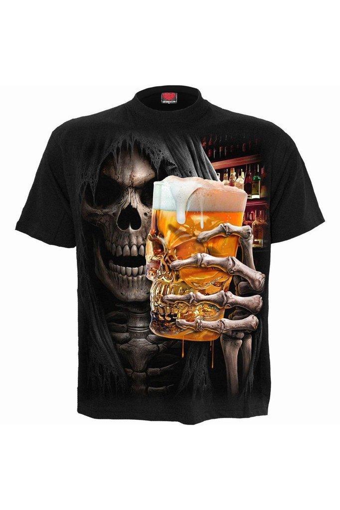 Live Loud - T-Shirt Black-Spiral-Dark Fashion Clothing