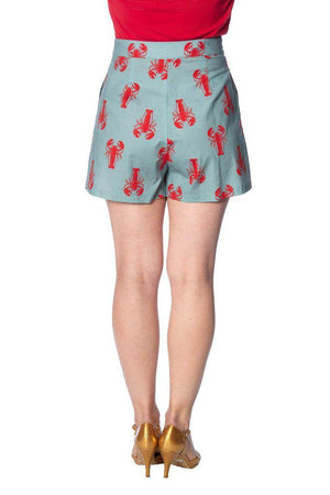 Lobster Love Shorts-Banned-Dark Fashion Clothing