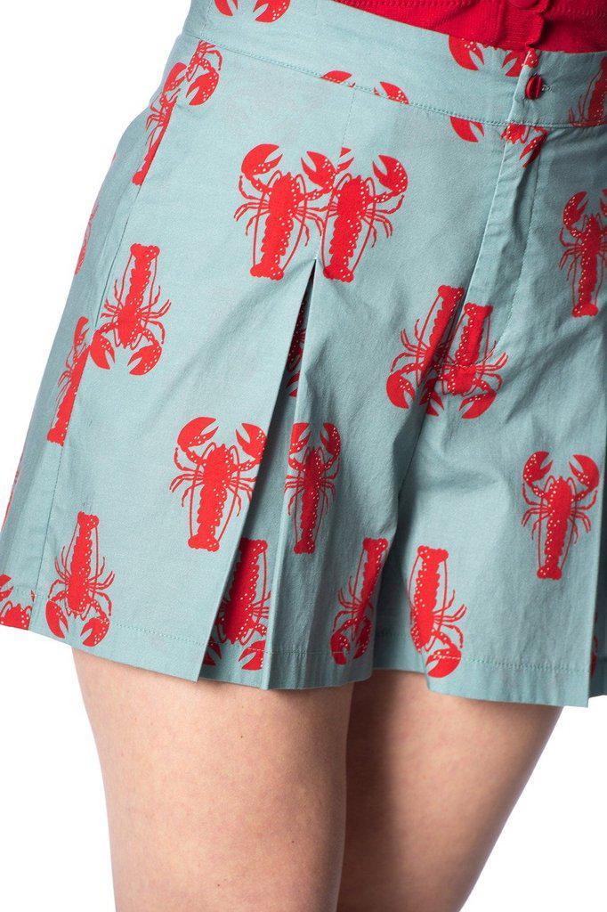Lobster Love Shorts-Banned-Dark Fashion Clothing