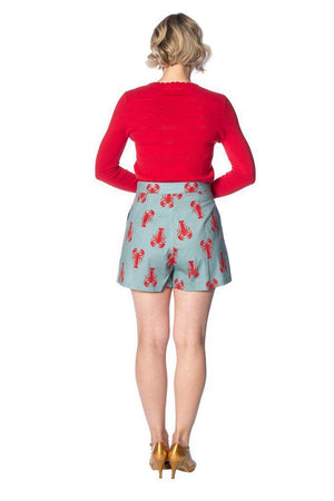 Lobster Love Shorts-Banned-Dark Fashion Clothing