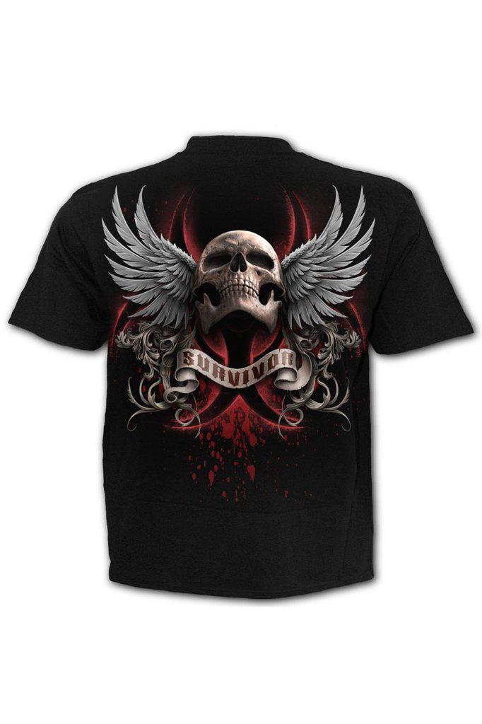 Lockdown - T-Shirt Black-Spiral-Dark Fashion Clothing