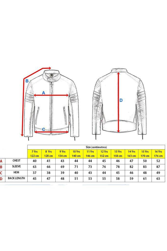 Logan Children's Brown Leather Biker Jacket-Skintan Leather-Dark Fashion Clothing