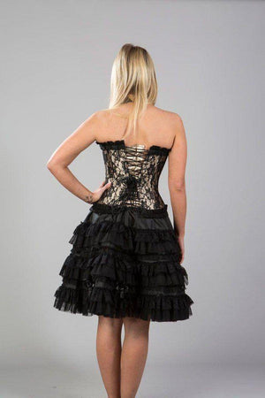 Lolita Knee Length Skirt In Taffeta-Burleska-Dark Fashion Clothing