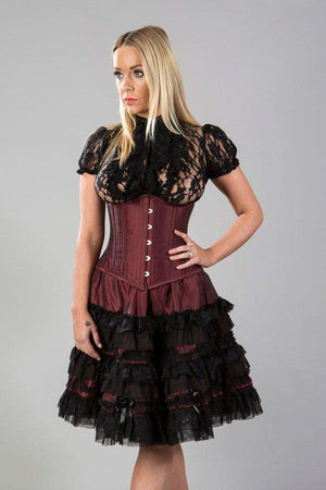 Lolita Knee Length Skirt In Taffeta-Burleska-Dark Fashion Clothing