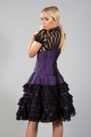Lolita Knee Length Skirt In Taffeta-Burleska-Dark Fashion Clothing