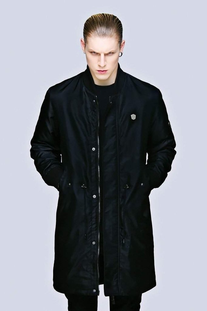 Long Fit MA1 Jacket - Unisex-Long Clothing-Dark Fashion Clothing