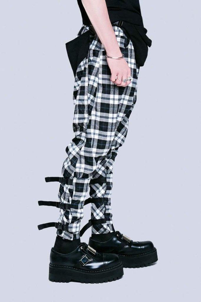 Long x Orphanage Tartan Clip Pants - Unisex-Long Clothing-Dark Fashion Clothing