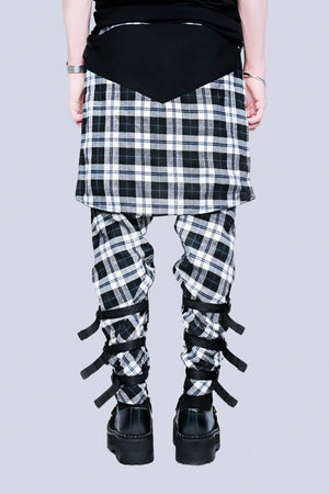Long x Orphanage Tartan Clip Pants - Unisex-Long Clothing-Dark Fashion Clothing