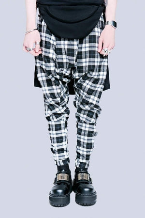 Long x Orphanage Tartan Clip Pants - Unisex-Long Clothing-Dark Fashion Clothing